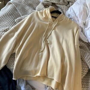 Naadam cashmere terry cropped hoodie